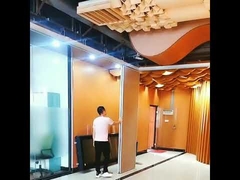 OEM Αλουμινένιο πλαίσιο Κινούμενο διαχωριστικό τοίχος Ακουστικό συρόμενο αναδιπλούμενο διαχωριστικό