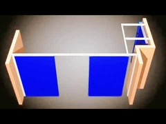 Εμφάνιση διαχωριστικού τοιχώματος με κλιμακωτές τοιχοποιίες